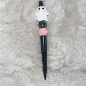 Cute Ghost Themed Pen with Pink Accent